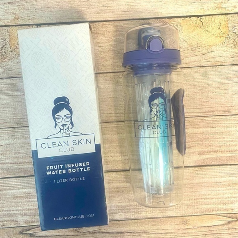 Fruit Infuser Travel Water Bottle Clear Plastic